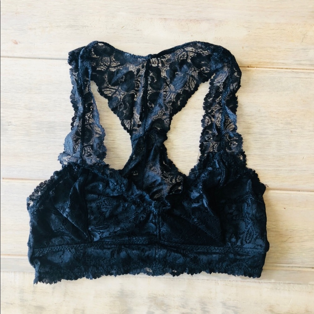 Black lace bralette